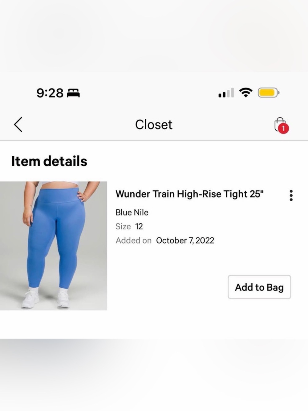 lululemon athletica Wunder Train High-Rise Tight 25" in Blue Nile